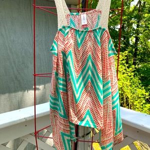 Tribal Tank With Crochet Detail